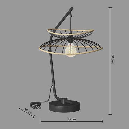 Lampă de masă atmosferă Alara, 50 cm, Metal