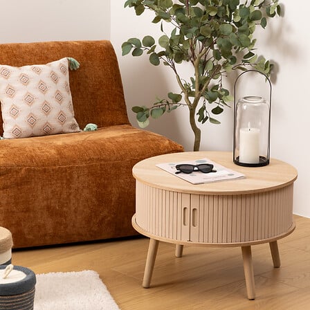 Masă de cafea Atmosphera Nyos, bej, MDF, 60x40 cm