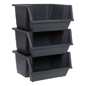 Кула за съхранение 5five Essentiels, 3 чекмеджета, PP, Черна, 66 cm