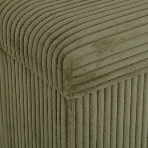 Puf cu atmosferă de depozitare Arum, catifea reiată, pliabil, 38x38 cm