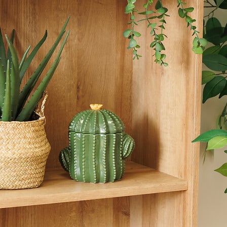 Cutie de depozitare Atmosphera Yucatan, 16xH15.5x11cm, Ceramică, Verde