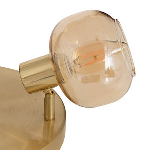 Lampă de tavan Atmosphera Pilia, 25 cm, sticlă chihlimbar