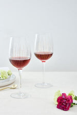 Set of 4 Lunis wine glasses 38 cl gold