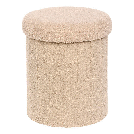 Pouf cu atmosfera de depozitare Jaiko, Boucle, Bej, 32 cm