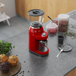 Râșniță de cafea Smeg CGF01RDEU, 150 W, 130 g, Roșu