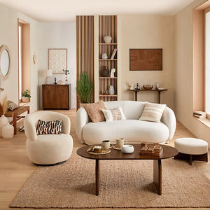 Canapea Atmosphera Nesky cu două locuri, Alb, 192x99x72.5 cm