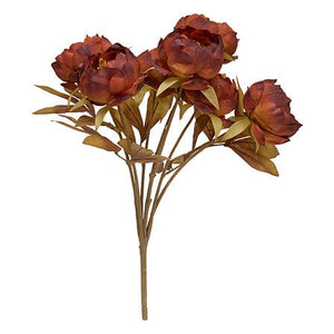 Buchet decorativ de bujori Atmosphera Fria, asortate, 53 cm