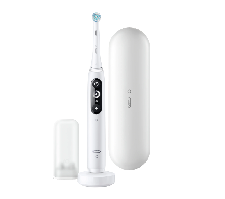 Periuță de dinți electrică Oral-B io7, cu inteligență artificială, albă