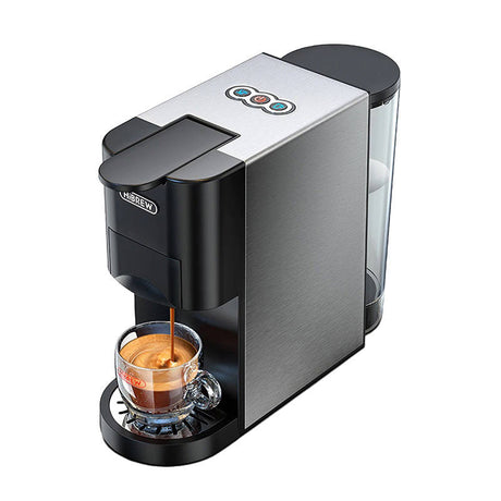 Espressor Hibrew H3A 4 în 1 pentru capsule și cafea măcinată, 19 bar, 1450 W, Negru