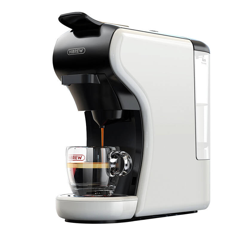 Espressor multifuncțional 4 în 1 HiBrew H1A, opțiune cafea și capsule, 1450 w, 19 bar, alb