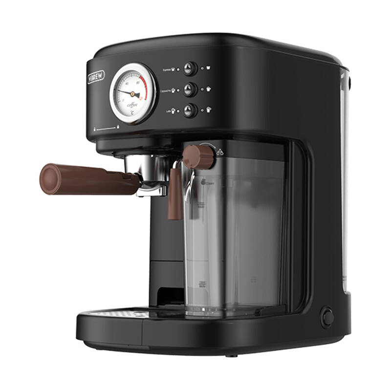 Espressor semiautomat cu spumator de lapte HiBREW H8A, 19 bar, 1250W, 1500 ml, Compatibil cu cafea măcinată, Negru