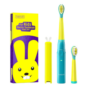 Periuță de dinți electrică pentru copii FairyWill FW-2001, set de accesorii, albastră