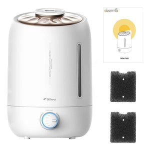Purificator de aer Deerma F500, 25W, Capacitate 5 l, 300 ml/h, Silențios, Aromaterapie Alb