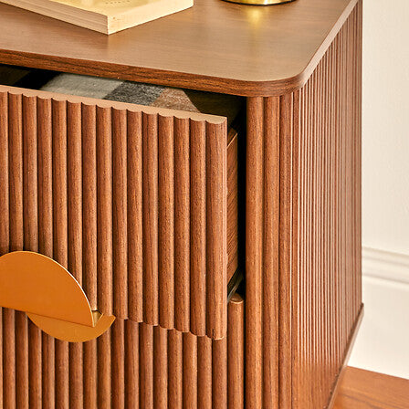 Noptieră Atmosphera Wany, 2 sertare, MDF, Nuc, 45x40x50 cm