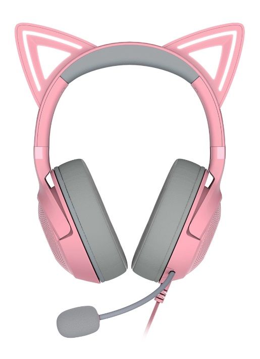 Căști de gaming Razer Kraken Kitty V2 (USB Tip A), Rose Quartz