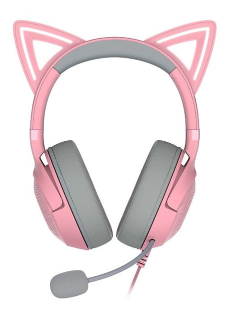 Căști de gaming Razer Kraken Kitty V2 (USB Tip A), Rose Quartz