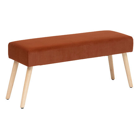 Bancă Atmosphera Tess, Catifea, Chihlimbar, 100x35 cm