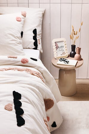 Măsuță laterală Atmosphera Sita, bej, Ø38 cm