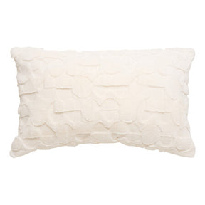 Декоративна възглавница atmosphera Nalia, Жакард, Пух, 50x80 cm, Бяла