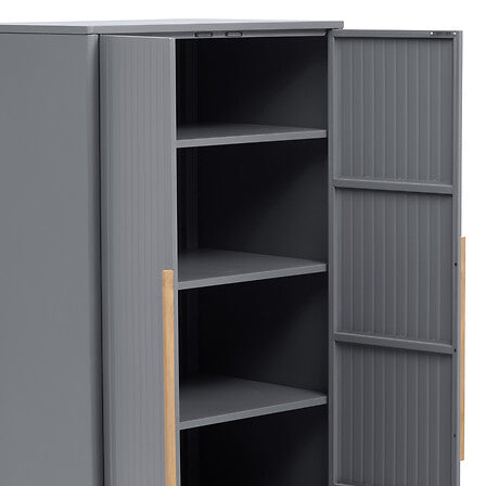 Outdoor cabinet Ironia height 180 cm galvanized steel graphite