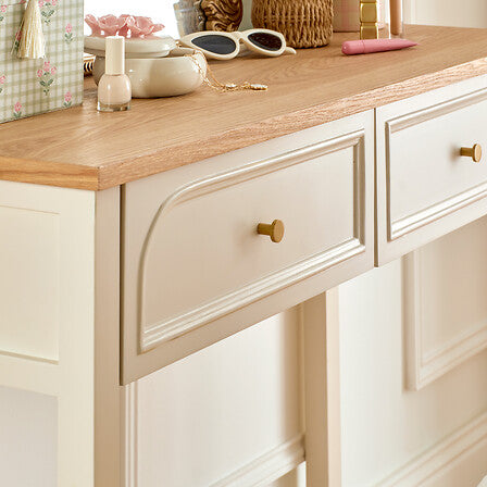 Masă consolă cu sertare Atmosphera Mohea, Ivory