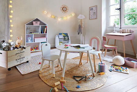 Masă pentru copii Atmosphera, MDF, albă