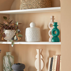 Sfeșnic atmosferă Mala, ceramică, 25 cm, 2 buc.