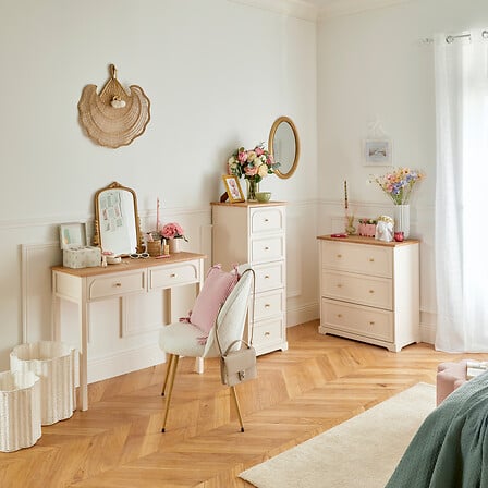 Masă consolă cu sertare Atmosphera Mohea, Ivory