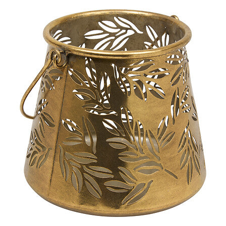 Felinar cu atmosferă Belli, Metal, Auriu, 15 cm