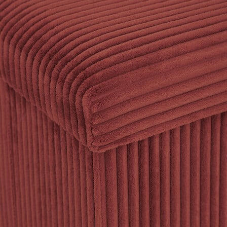 Bancă de depozitare Atmosphera Arum, catifea reiată, pliabilă, 76x38 cm