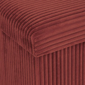 Bancă de depozitare Atmosphera Arum, catifea reiată, pliabilă, 76x38 cm