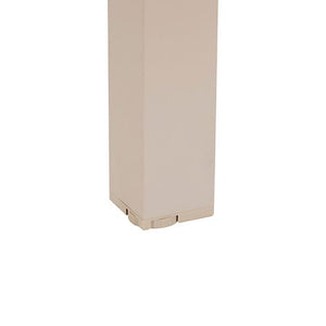 Piazza extendable table 8 places tempered glass cream clay