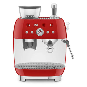 Espressor cu râșniță de cafea Smeg EGF03RDEU, 1650 W, 15 bar, Roșu