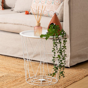 Masă laterală Atmosphera Kumi, Metal, Ø37 cm