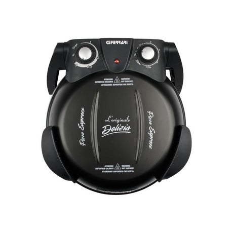 Cuptor de pizza G3Ferrari Delizia Special, Suprafață de coacere din piatră refractară, termostat până la 390°C și temporizator cu semnal sonor negru, Negru