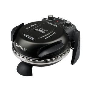 Cuptor de pizza G3Ferrari Delizia Special, Suprafață de coacere din piatră refractară, termostat până la 390°C și temporizator cu semnal sonor negru, Negru
