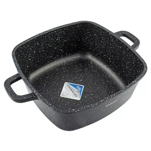 Cuptor și aragaz Kinghoff cu înveliș din marmură, inducție, negru