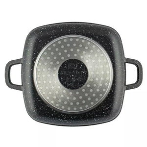 Cuptor și aragaz Kinghoff cu înveliș din marmură, inducție, negru