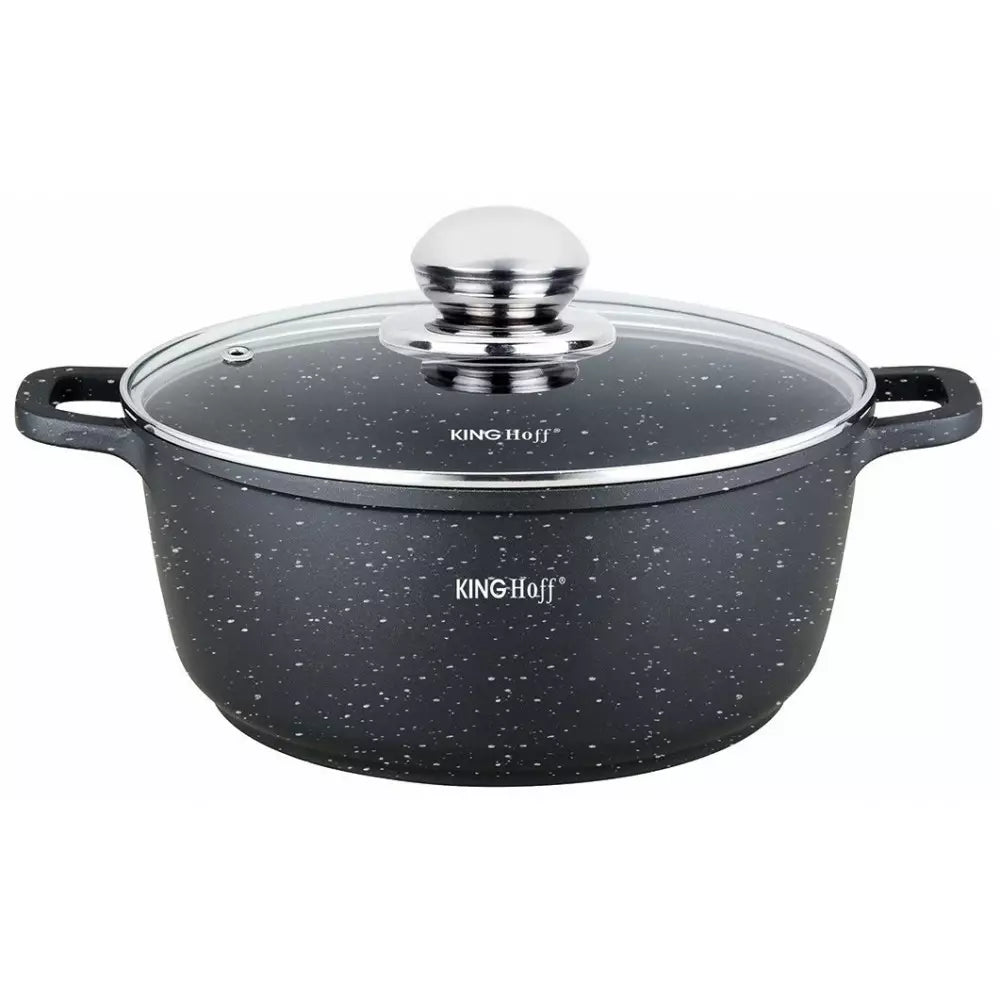 Cratiță din aluminiu Kinghoff 1592, acoperire cu marmură, 1,3 l, 16 cm