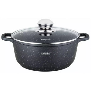 Cratiță din aluminiu KingHoff 1593, acoperire cu marmură, 2,3 l, 20 cm