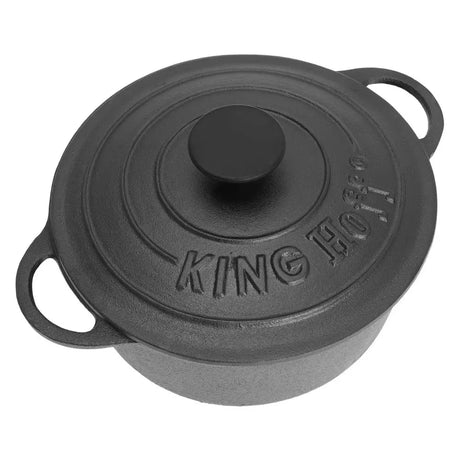 Cratiță KingHoff 2253, Capac din fontă, Mânere din fontă, Inducție, 2,4 l, Diametru 22 cm