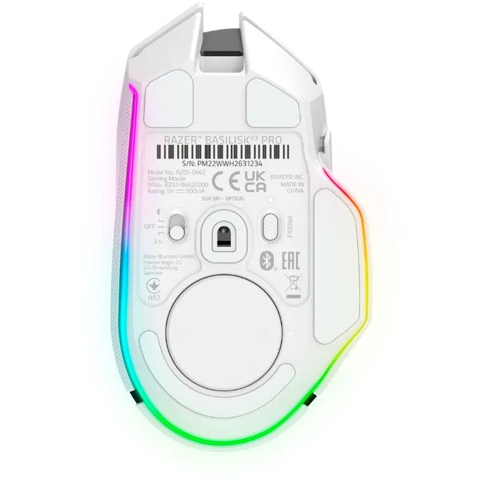 Mouse de gaming wireless Razer Basilisk V3 PRO, 30k DPI, alb