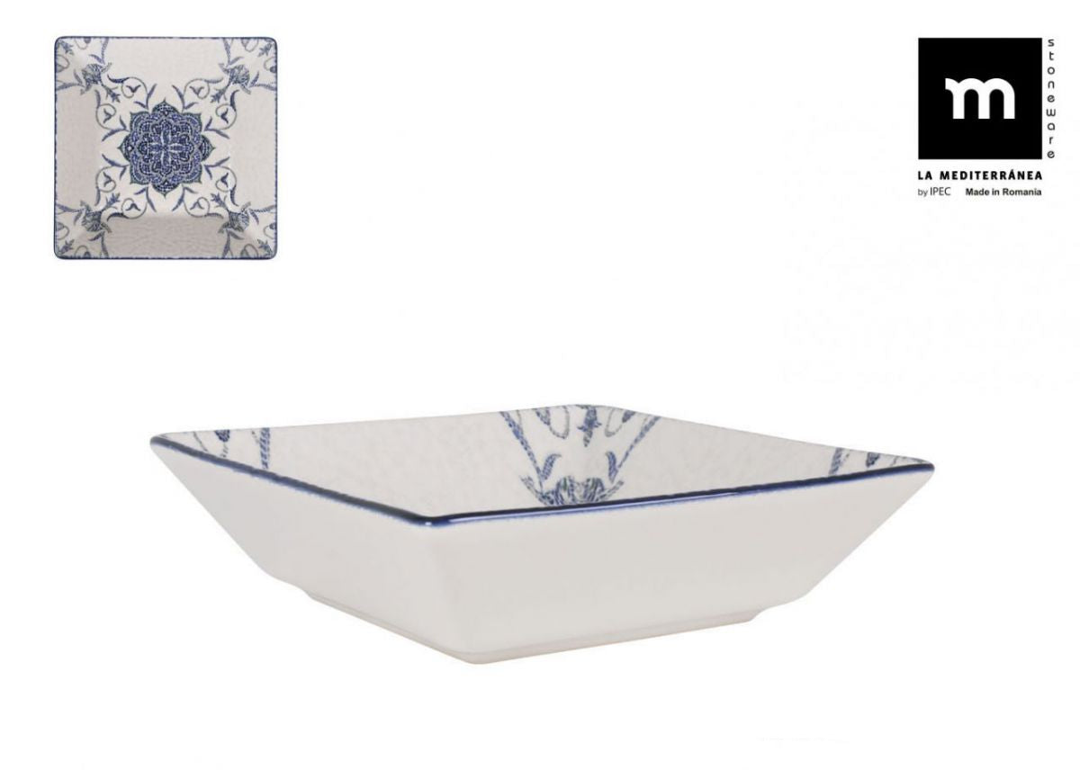 Bol adânc LA MEDITERRANEA Rosetta, 18x18 cm, porțelan