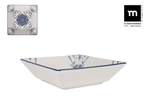 Bol adânc LA MEDITERRANEA Rosetta, 18x18 cm, porțelan