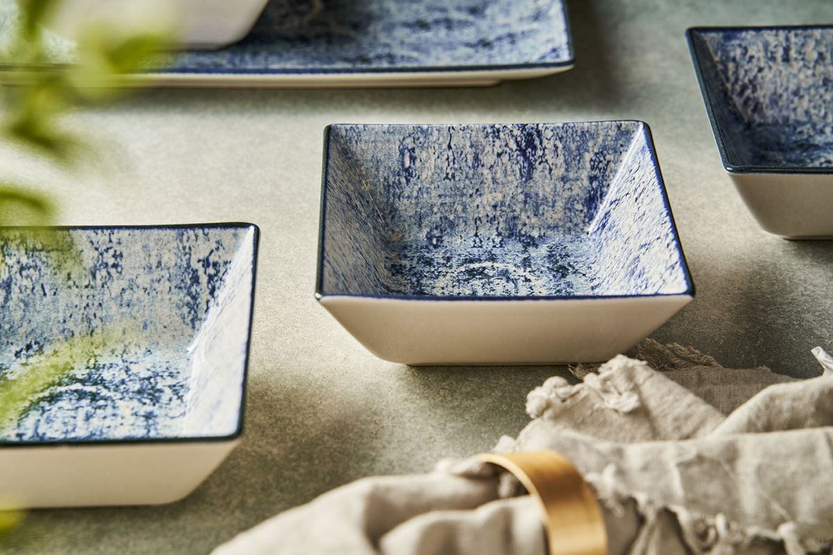 Bol adânc LA MEDITERRANEA Electra, 13x13 cm, porțelan