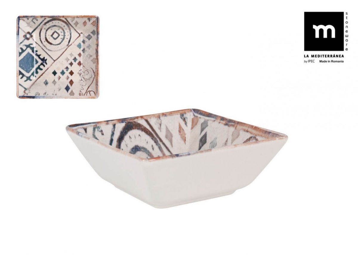 Bol adânc LA MEDITERRANEA Grecia, 13x13 cm, porțelan