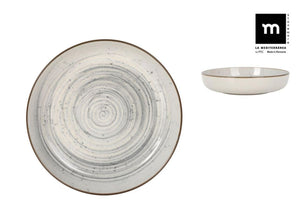 Bol adânc LA MEDITERRANEA Vortex, 23 cm, porțelan