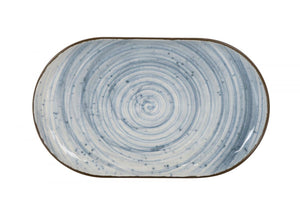 Platou oval LA MEDITERRANEA Swirl, Porțelan
