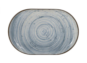 Platou oval LA MEDITERRANEA Swirl, Porțelan