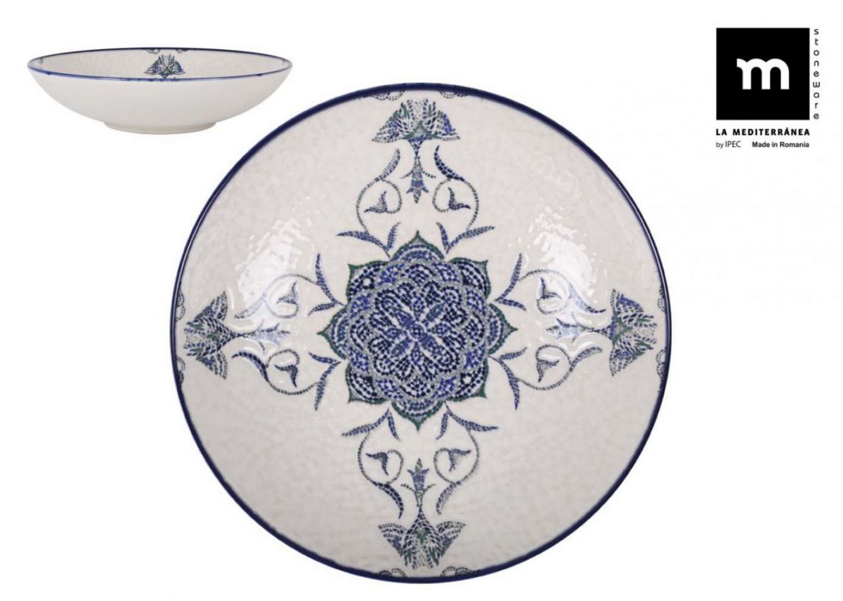 Bol adânc LA MEDITERRANEA Rosetta, 21 cm, porțelan